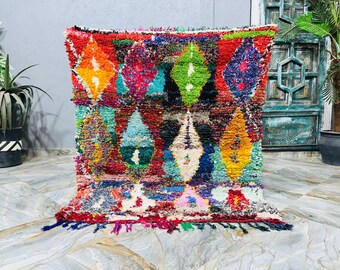 Stunning Moroccan Rug, Boucherouite Rug, Berber Carpet, Vintage boucherouite Rug, Area Rug, Bohemian Rug