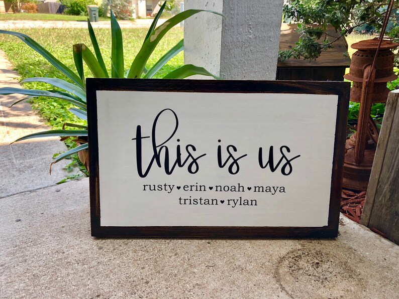 This Is Us Personalized Family Sign Wall Decor - Family Sign Wall Hanging This Is Us Personalized Family Sign Wall Decor - Family Sign Wall Hanging