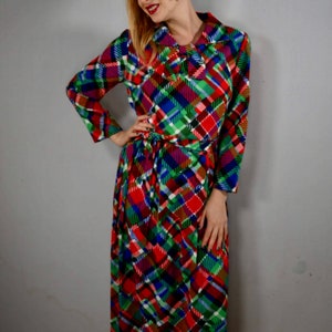 Christmas Maxi Dress Circa 1970
