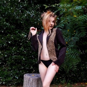 Leopard Print Blazer Circa 1990s