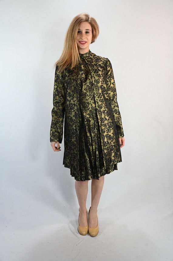 Gold Lame' Dress and Over Coat - image 6