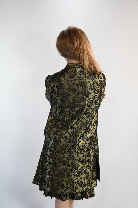 Gold Lame' Dress and Over Coat - image 8