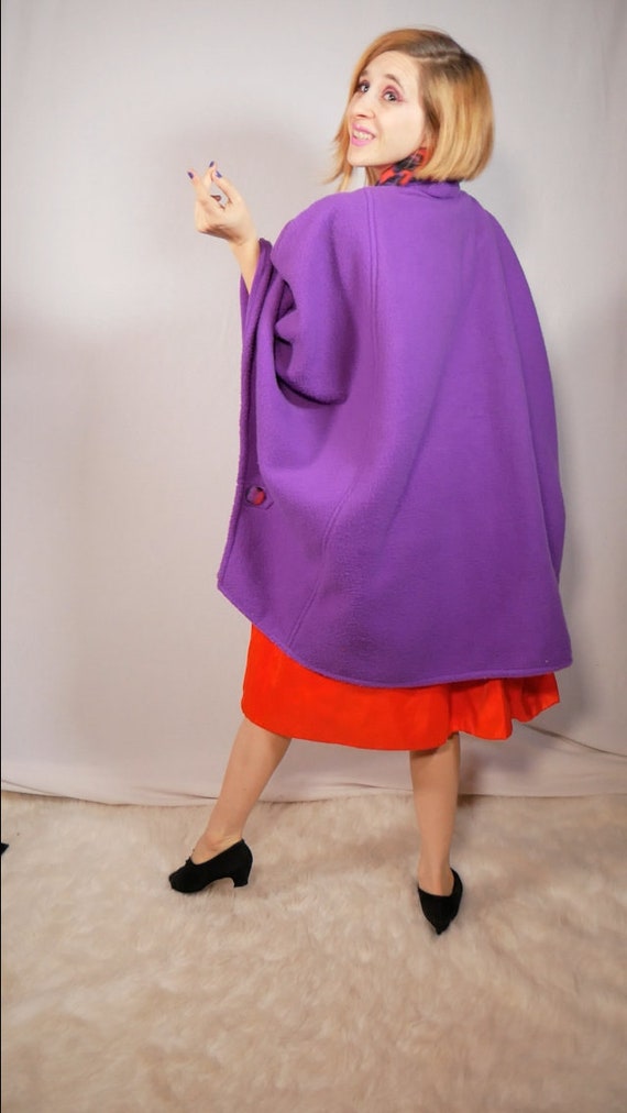 Vintage Volup Size  Fleece Poncho/ Cape Circa 199… - image 3