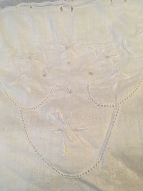 Antique Victorian 1800s Edwardian  White Cotton  … - image 6