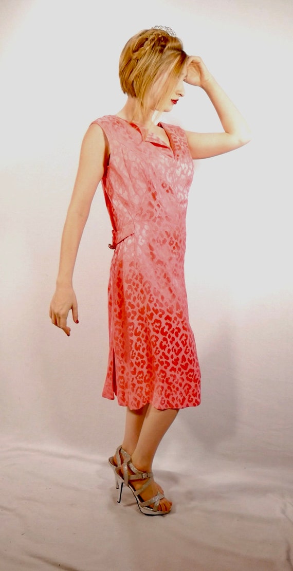 Malcom Starr  Hot Pink  Leopard Print Mod Dress S… - image 3