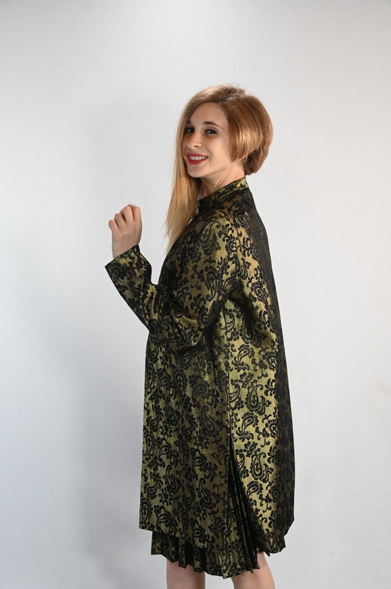 Gold Lame' Dress and Over Coat - image 7