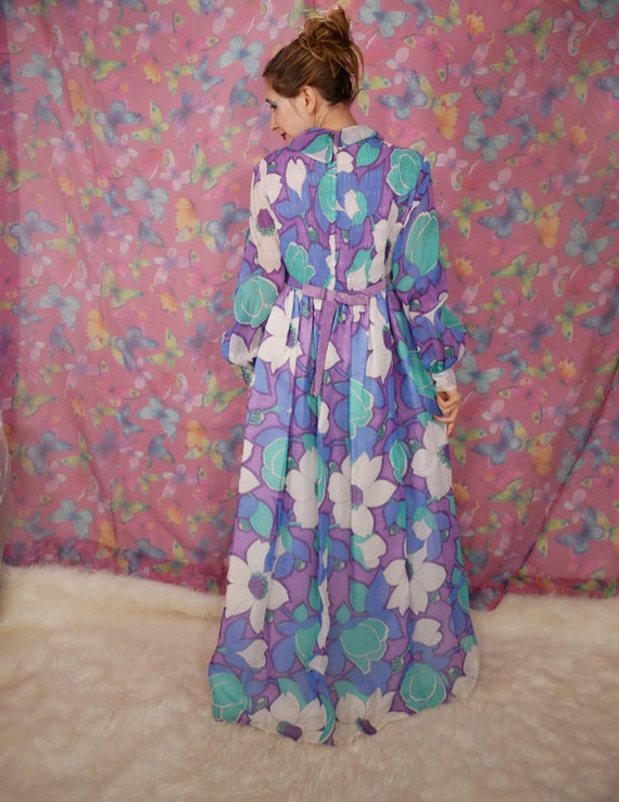 Floral Maxi Dress Circa 1970s - image 4