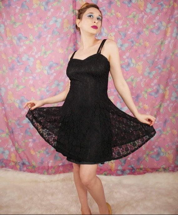 All That Jazz Lace Dress Circa 1990