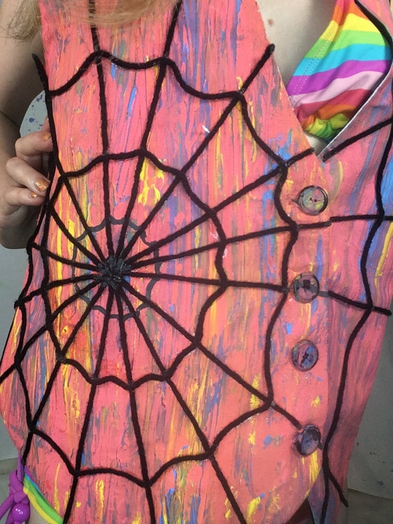 DIY Spider Web Vest Circa 1980/ 1990 - image 2