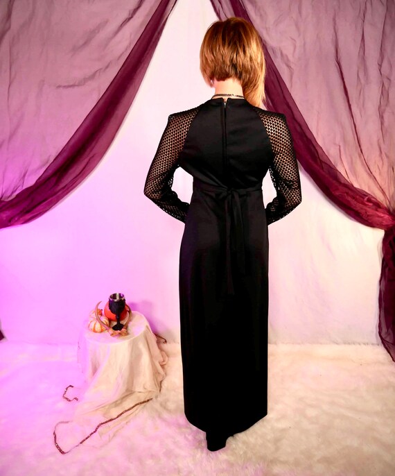 Black Maxi Dress Circa 1960/ 1970 - image 3