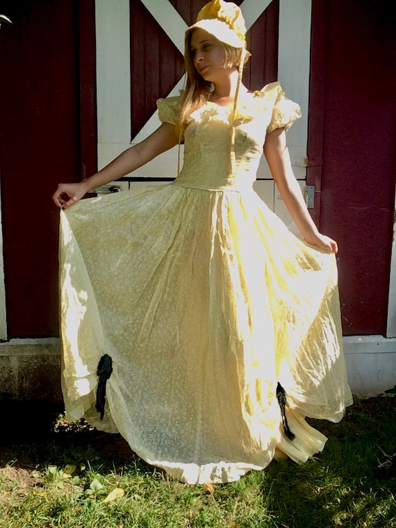 Yellow Dress and Slip Circa 1950 - Etsy