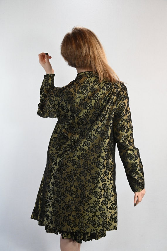 Gold Lame' Dress and Over Coat - image 9