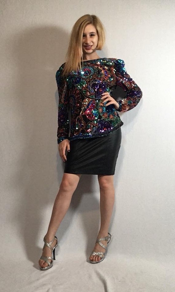 neiman marcus sequin tops