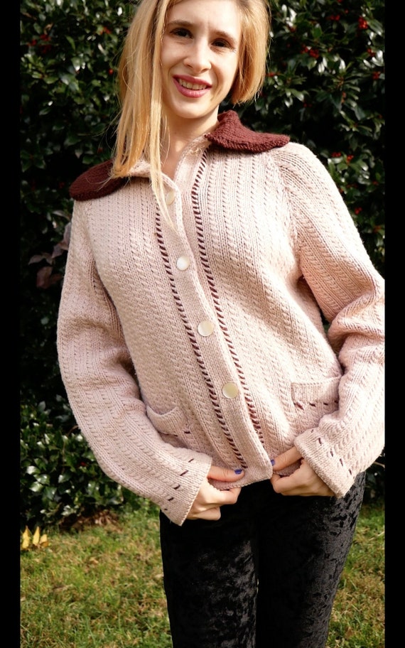 Light Mauve Sweater Circa 1950/ 1960