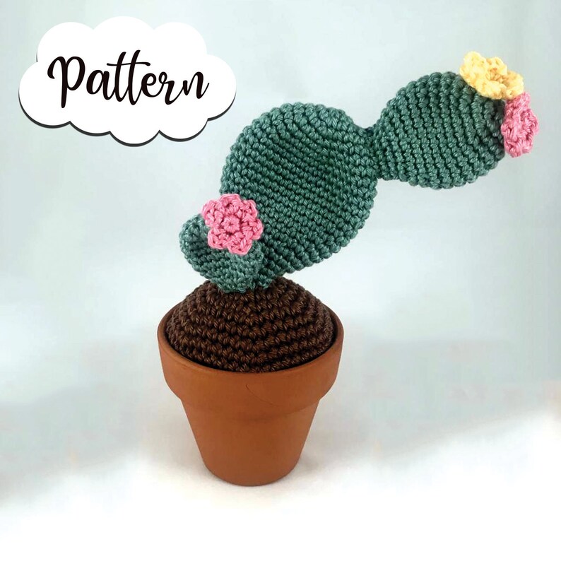 Cactus Crochet Pattern PDF Pattern Crochet Cactus Potted Plant Stuffed ...