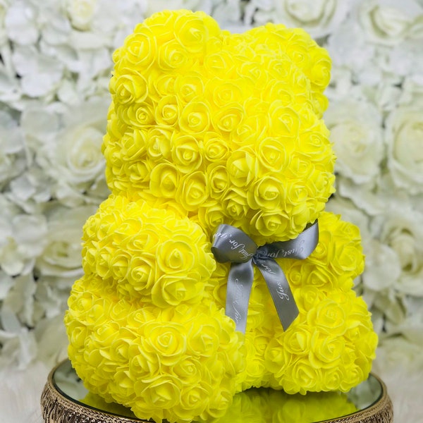 Yellow Rose Bear Etsy