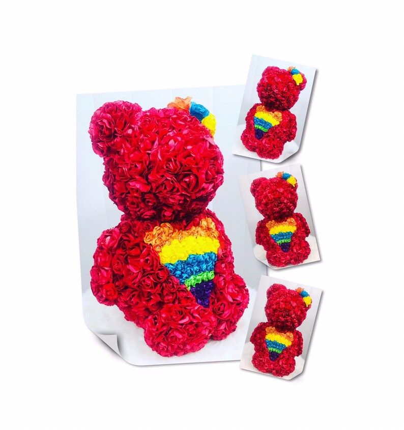 Ourson Ours Rose Fleur Roses Cadeau Cadeau De Petite Amie Amour Ours Cadeau Danniversaire Proposition De Demoiselle Dhonneur Proposition De