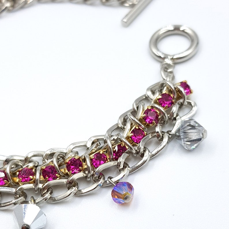 Brides Mother Anniversary Friend Daughter Birthday Chain Multi-colour Crystal Bracelet |Perfect Gift Idea| Jewelry Gift for Her Wife