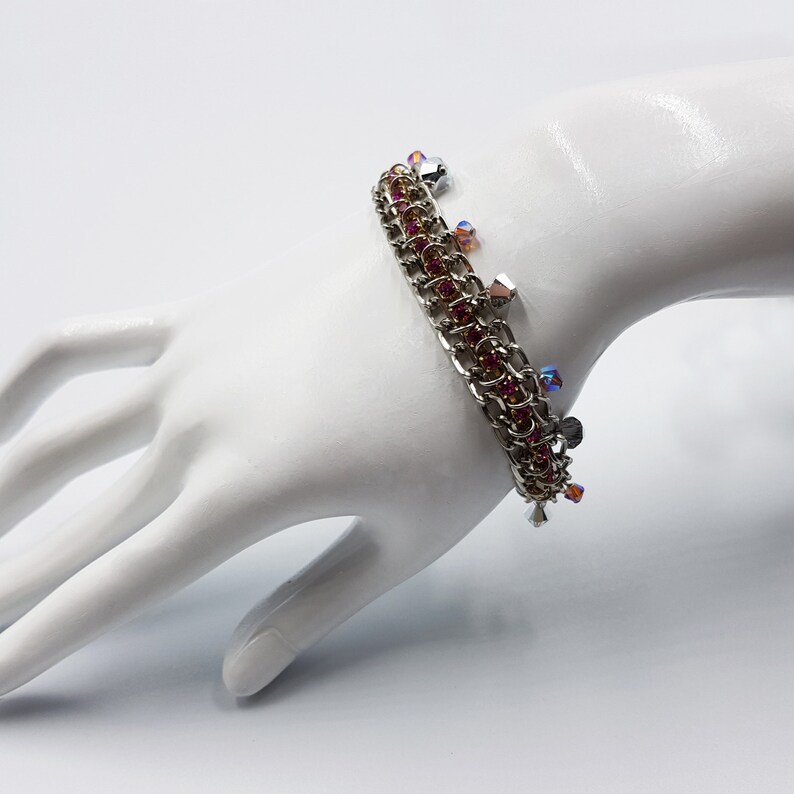 Brides Mother Anniversary Friend Daughter Birthday Chain Multi-colour Crystal Bracelet |Perfect Gift Idea| Jewelry Gift for Her Wife