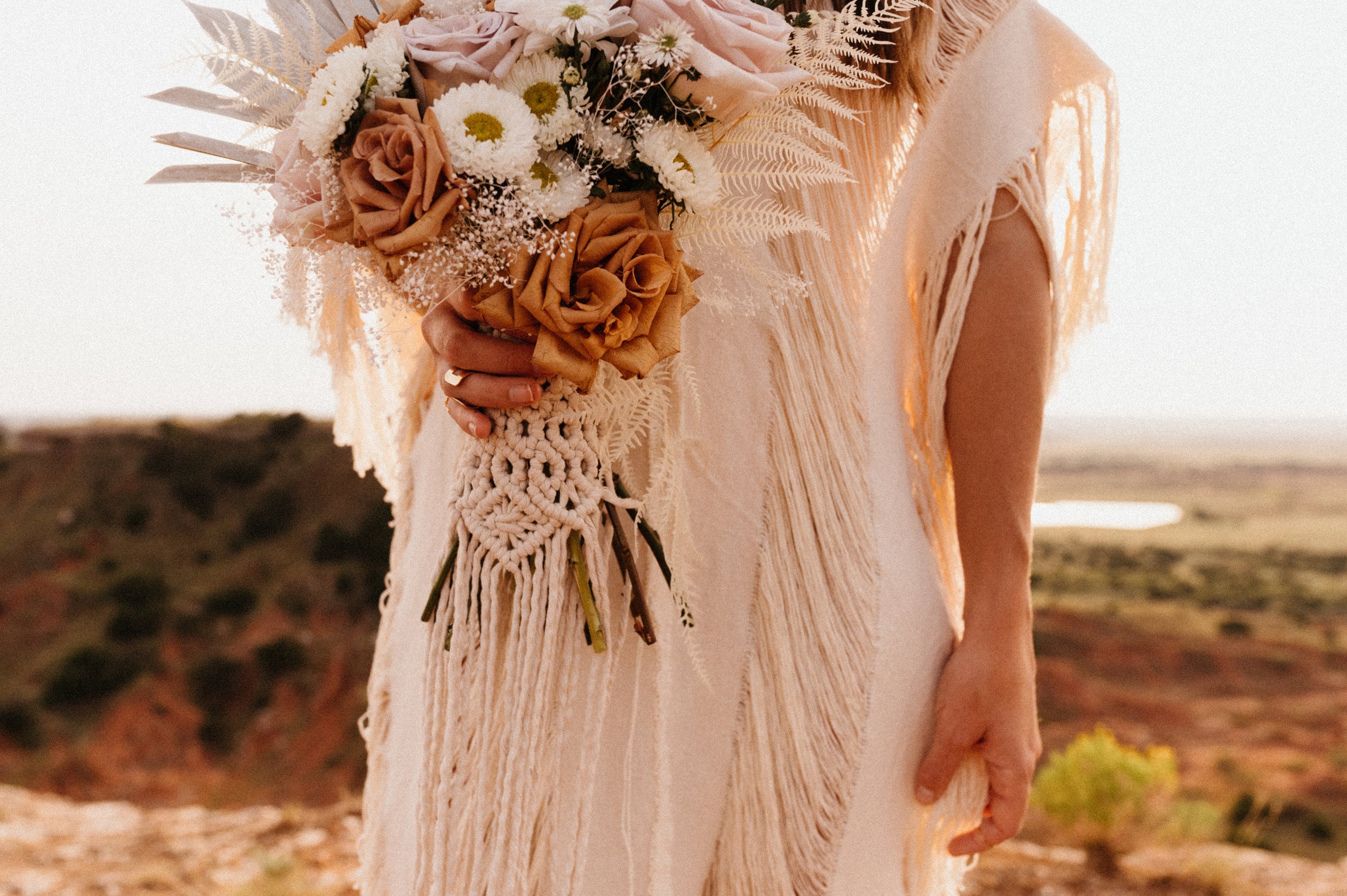 Boho Macrame Wedding Set or Individual: Bridal Veil  display picture 2