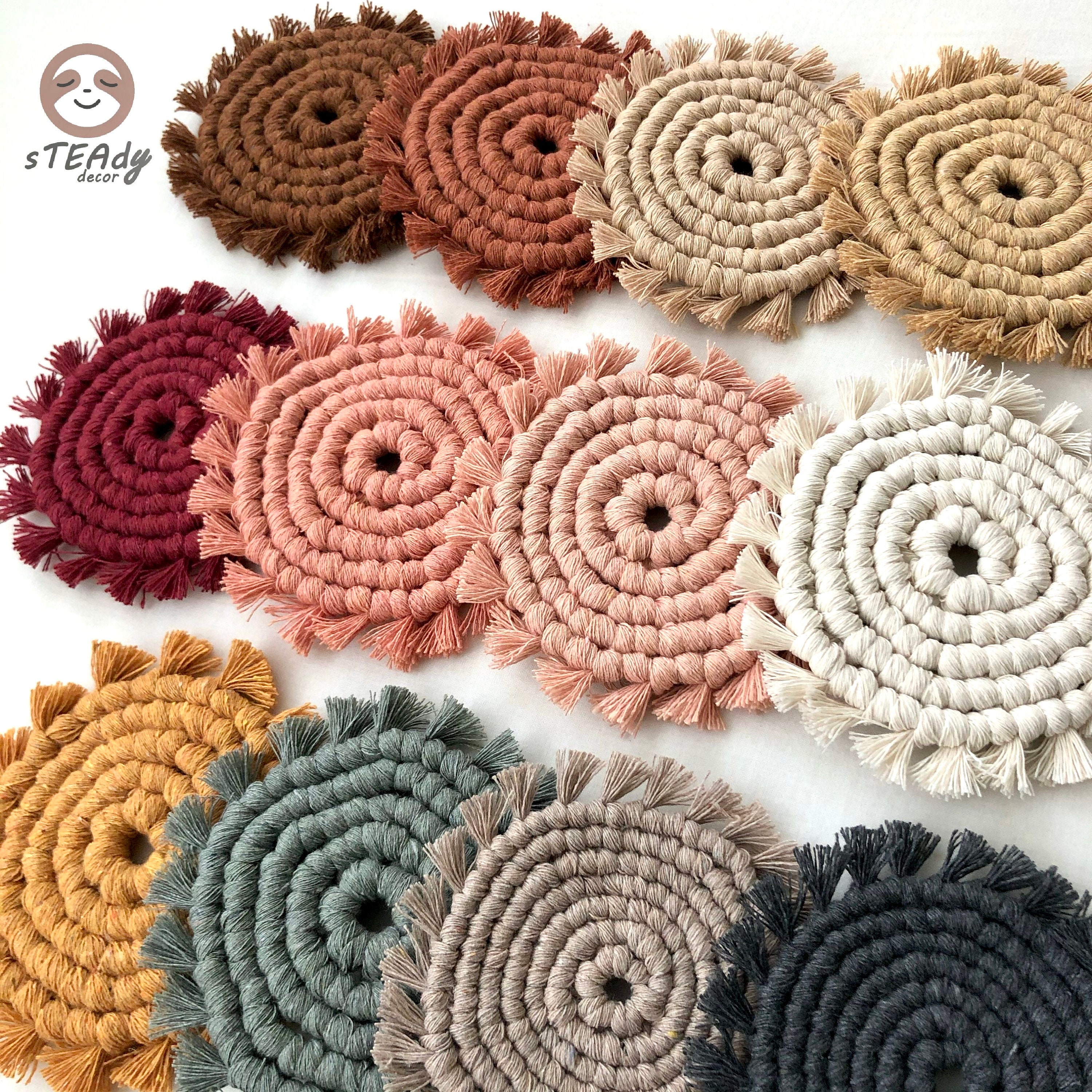 Toys & Hobbies 30Cm Macrame Coasters Cup Mat Woven Wall Decor Baskets