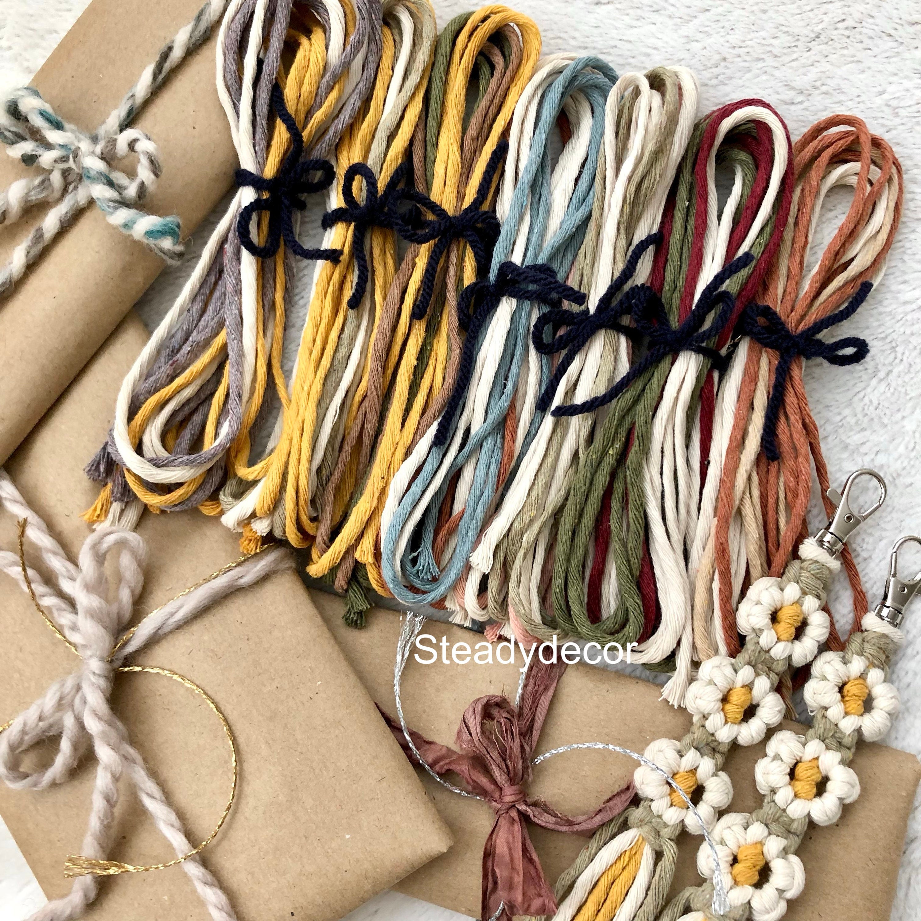 Macramé Sleutelhanger - Square Knot - Katoen - Gratis Verzending