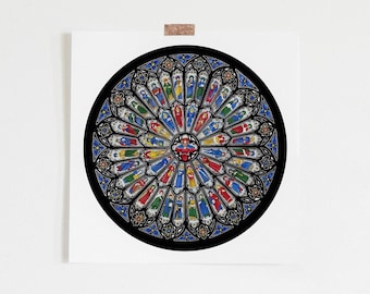 Cathedral Art Stained Glass Window Westminster Abbey Etsy Uk