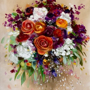 Custom Original Painting of your Wedding Bouquet by Leanne Larson image 6