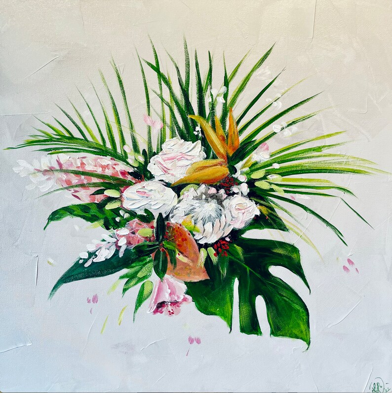 Custom Original Painting of your Wedding Bouquet by Leanne Larson image 9