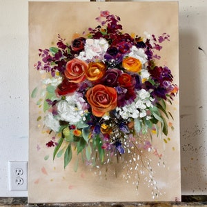 Custom Original Painting of your Wedding Bouquet by Leanne Larson image 7