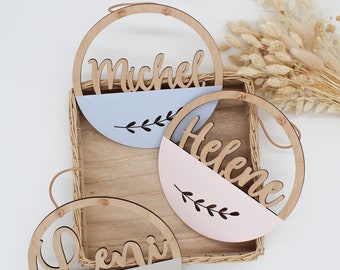 Name plate personalized, wooden sign children's room, baby room, gift birth, baptism, birthday