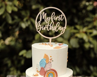 Cake Topper My first Birthday  Kuchen Topper personalisiert Geburtstag
