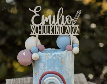 Cake topper - school child enrollment 2023 cake topper personalized school gift 1 class