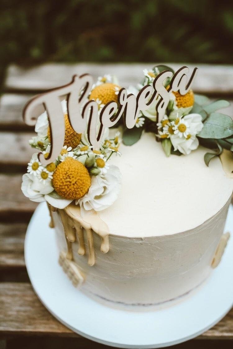 Cake Topper/Gâteau Personnalisé Anniversaire Baptême Mariage Ellizshop
