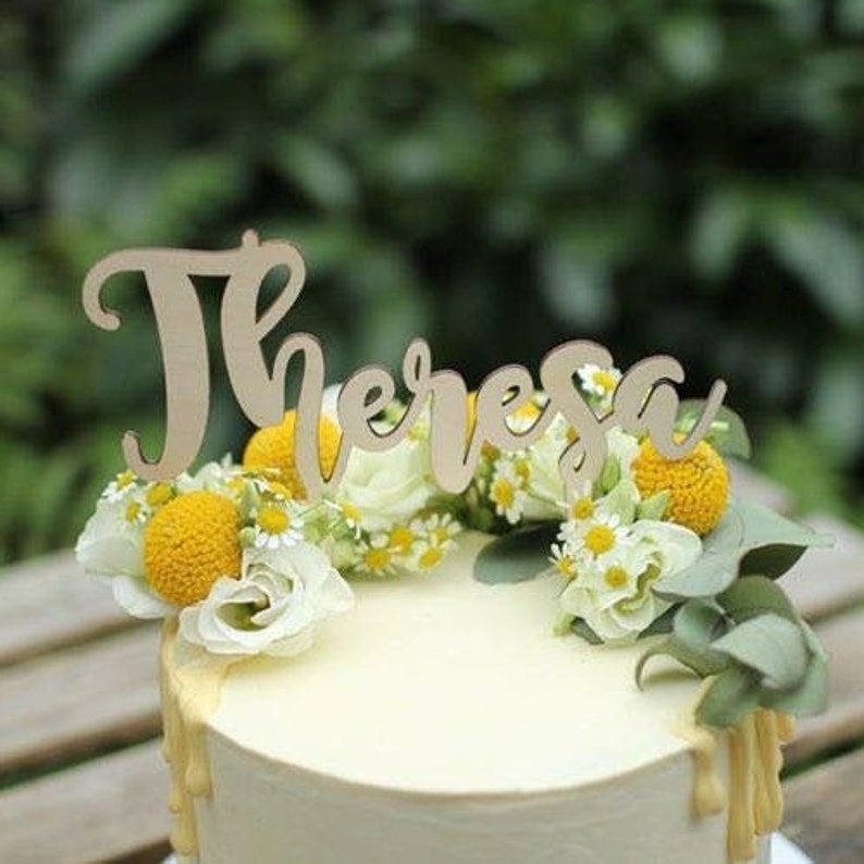 Cake Topper With Name Cake Topper Personalized Birthday Etsy UK