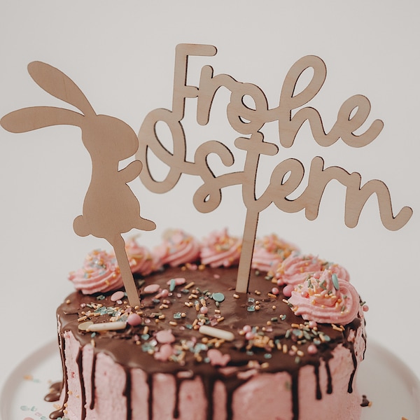 Cake Topper Frohe Ostern Hase