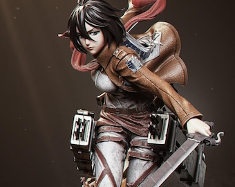 Mikasa Akerman | High Quality 3D Printed Resin Statue | Unpainted & Unassembled Kit
