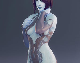 Cortana 3D Printed Resin Statue - Unpainted Unassembled Kit