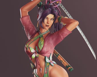 Psylocke (Breezy Butterfly) | 3D Printed Resin Kit (Unpainted & Unassembled)