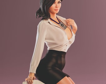 Lois Lane 3D Printed Resin Statue: Unassembled Model Kit