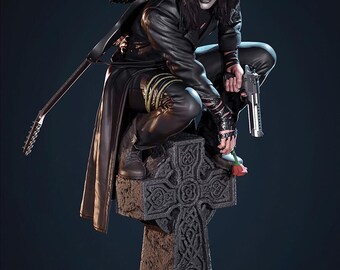 レオナルドウェーバー ウィリアムズタウン リトグラフEdition251/350 The Crow Eric Draven | High Quality 3D Printed Resin Statue
