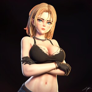 Android 18 Resin Statue: Dragon Ball Z, Unpainted Kit
