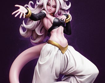 Android 21 | High Quality 3D Printed Resin Statue | Unpainted & Unassembled Kit
