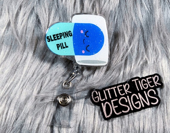 Sleeping Pill Badge Reel, Badge Reel, Medical Badge Reel, Pharmacy