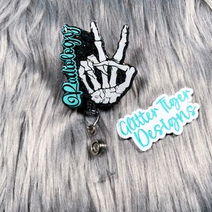 Bobine de badge de radiologie, bobine de badge, bobine de badge d'infirmière, bobine de badge squelette, bobine de badge de radiographie, badge mignon, badge scintillant, badge rétractable,