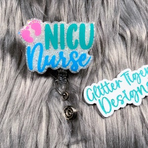 NICU Nurse Badge Reel, Badge Reel, Nurse Badge Reel, NICU Badge Reel, ID Badge Holder, Baby Badge Reel, Cute Badge Reel, Medical Badge