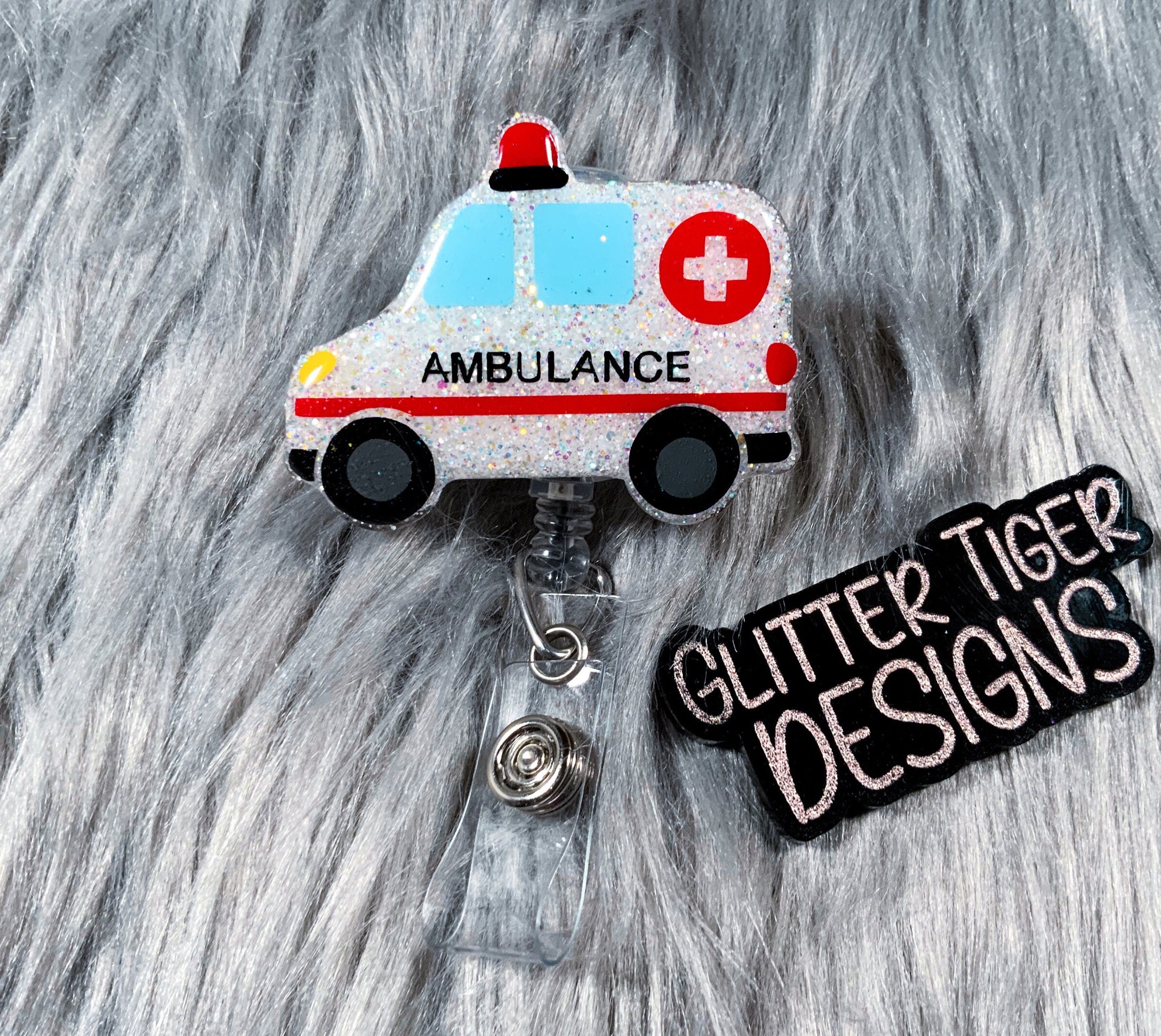 Ambulance Badge Reel, Badge Reel, Ambulance, EMT Badge Reel, Retractable  Badge Reel, Paramedic Badge Reel, Medical Badge Reel, Paramedic, ID 