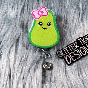 Avocado Badge Reel, Avocado Gift, Cute Badge Reel, Nurse Badge Reel, Baby Badge Reel, Food Badge Reel, Cute Lanyard, Fruit Badge Reel
