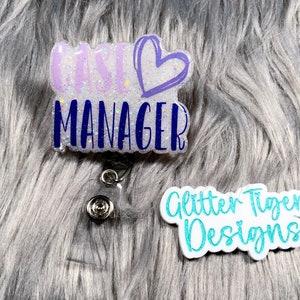 Case Manager Badge Reel, Badge Reel, Nurse Badge Reel, Retractable Badge, Social Worker, Badge Holder, Nurse, Medical Badge Reel, ID Badges
