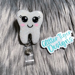 Tooth Badge Reel, Badge Reel, Dental Hygienist, Dentist Badge Reel, Dental Assistant, Dental Badge Reel, Dentist Gift, Retractable Badge,